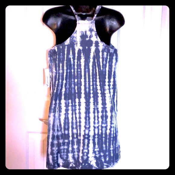 🔴 CLEARANCE🏝️ NWT DENIM COTTON RAZOR-BACK TIE-DYE DRESS/SWIM COVER-UP Womens S M - Picture 8 of 14
